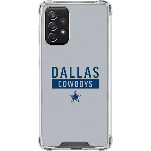 NFL Dallas Cowboys Silver Performance Series Galaxy A72 5G Clear Case